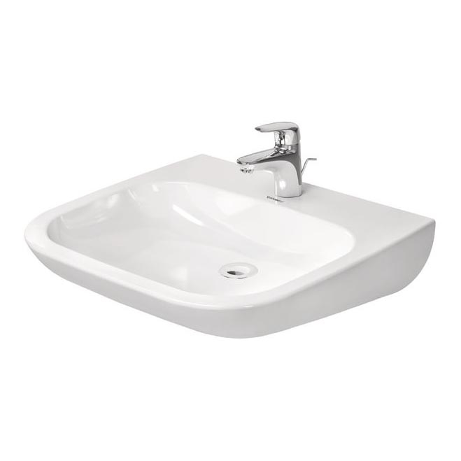 Duravit 23136000002 - Wand-Waschbecken D-CODE 60x55 cm Keramik/glänzendes Weiß