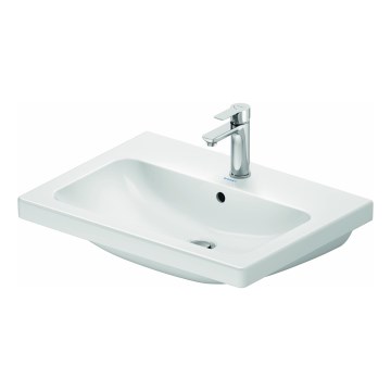 Duravit 23996500002 - Wandhängendes Waschbecken D-CODE 65 x 48 cm Keramik/glänzend weiß