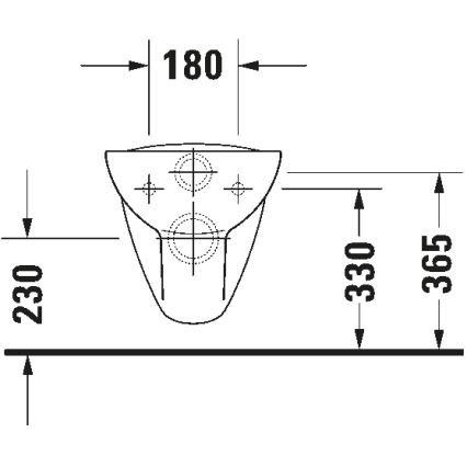 Duravit 25350900002 - Wand-WC D-CODE, Keramik, glänzend weiß