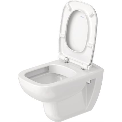 Duravit 25700920002 - Wandhängendes Rimless-WC D-CODE, Keramik, Hochglanzweiß
