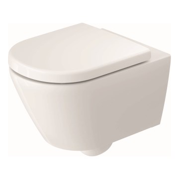 Duravit 29030900212 - Wandhängendes spülrandloses WC D-CODE, Keramik, Hochglanzweiß