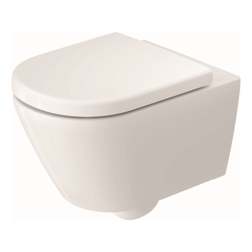 Duravit 29030900212 - Wandhängendes spülrandloses WC D-CODE, Keramik, Hochglanzweiß