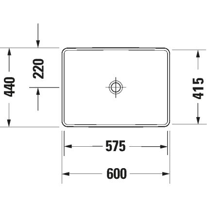 Duravit 358600079 - Einbauwaschbecken D-NEO 60x44 cm Keramik/Hochglanzweiß