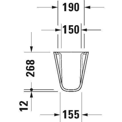 Duravit 8571800002 - Siphonabdeckung D-CODE 30x26,8 cm Keramik/glänzend weiß