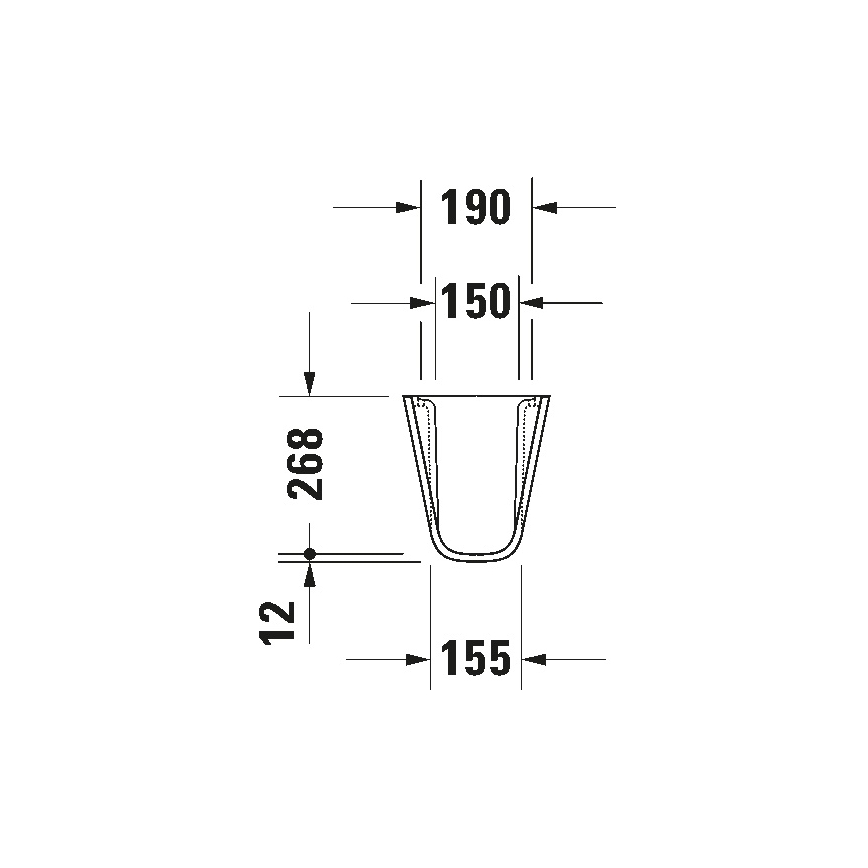 Duravit 8571800002 - Siphonabdeckung D-CODE 30x26,8 cm Keramik/glänzend weiß