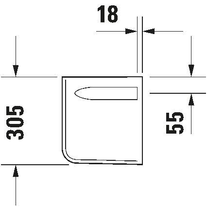 Duravit 8571800002 - Siphonabdeckung D-CODE 30x26,8 cm Keramik/glänzend weiß