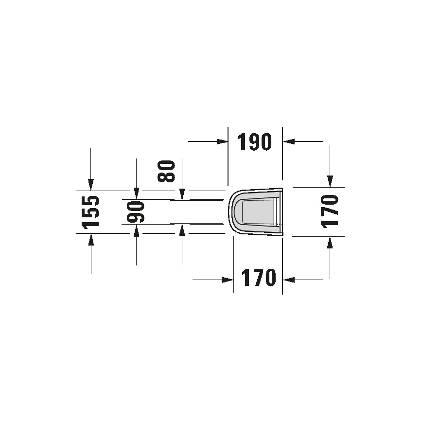 Duravit 8632700002 - Siphonabdeckung D-CODE 70,5x19 cm Keramik/glänzend weiß