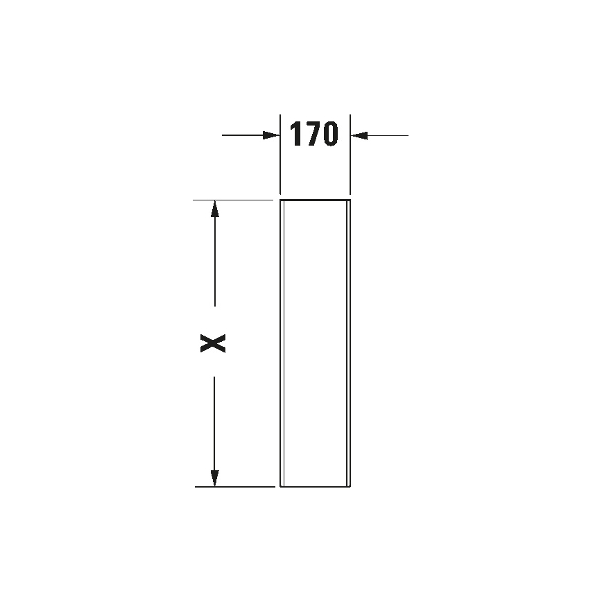 Duravit 8632700002 - Siphonabdeckung D-CODE 70,5x19 cm Keramik/glänzend weiß
