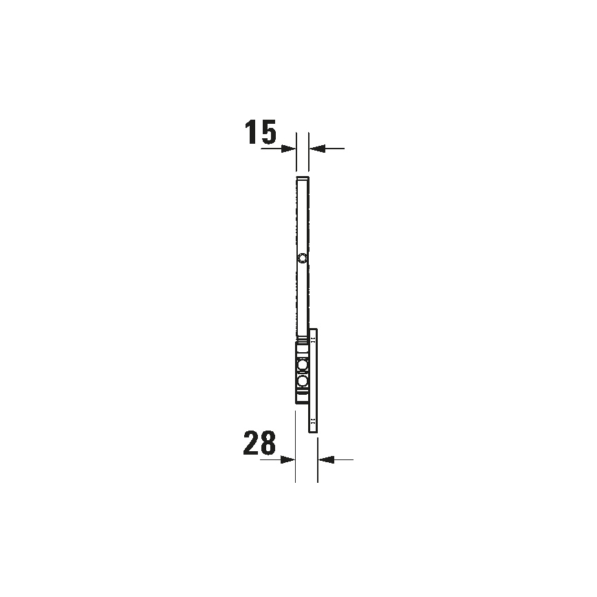 Duravit 99121000 - Wand-Kosmetikspiegel D-CODE, glänzender Chrom