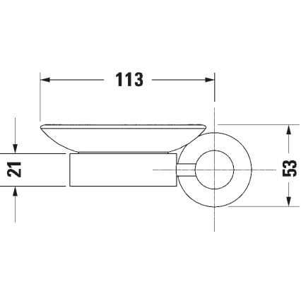 Duravit 99174600 - D-CODE Wandseifenschale, links, matt schwarz