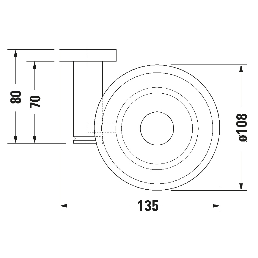 Duravit 99181000 - Wandseifenschale D-CODE, rechts, Hochglanz-Chrom
