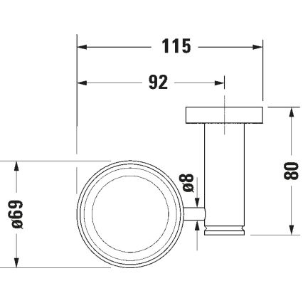 Duravit 99194600 - Wandhalter für Zahnbürsten D-CODE, links, matt schwarz