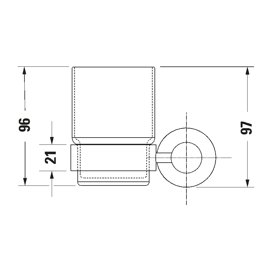 Duravit 99194600 - Wandhalter für Zahnbürsten D-CODE, links, matt schwarz