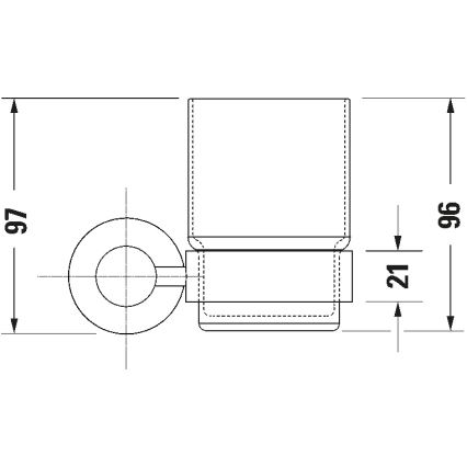Duravit 99201000 - Wandhalter für Zahnbürsten D-CODE, rechts, glänzend verchromt