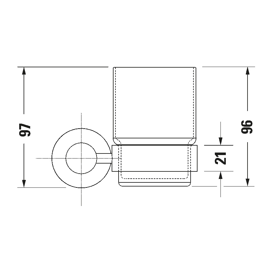 Duravit 99201000 - Wandhalter für Zahnbürsten D-CODE, rechts, glänzend verchromt