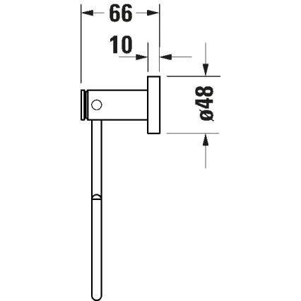 Duravit 99211000 - Wand-Handtuchhalter D-CODE, glänzender Chrom