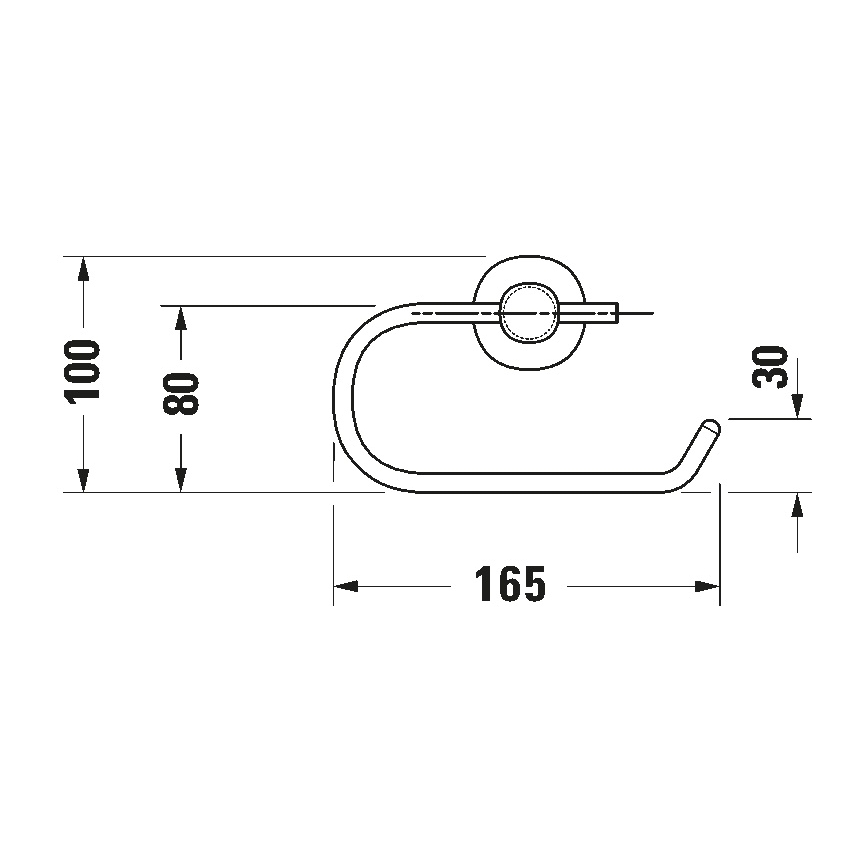 Duravit 99264600 - WC-Papierhalter D-CODE matt schwarz