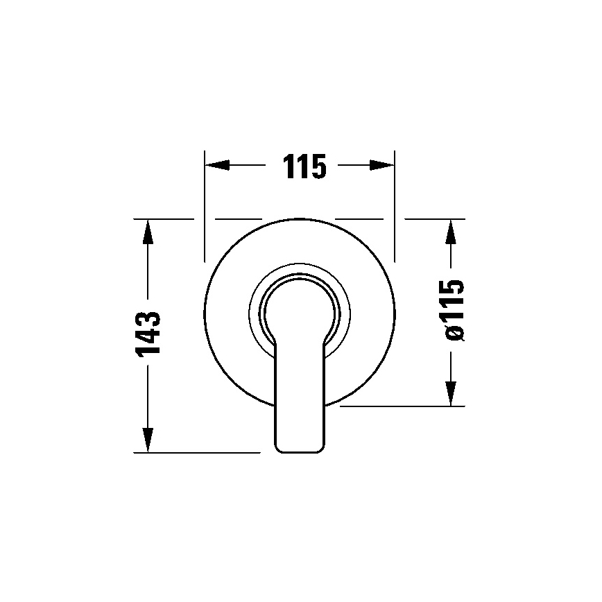 Duravit DC4210007010 - Duscharmatur für Unterputzmontage D-CODE, Hochglanz-Chrom
