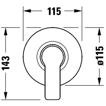 Duravit DC4210007046 - Unterputz-Duscharmatur D-CODE matt schwarz