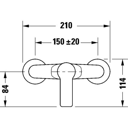 Duravit DC4230001010 - Wand-Bidetarmatur D-CODE, Hochglanzchrom