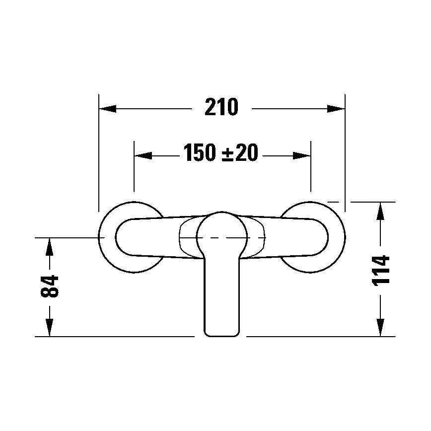 Duravit DC4230001010 - Wand-Bidetarmatur D-CODE, Hochglanzchrom