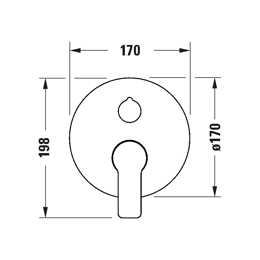 Duravit DC5210012010 - Badewannenarmatur für Unterputzmontage D-CODE, glänzender Chrom