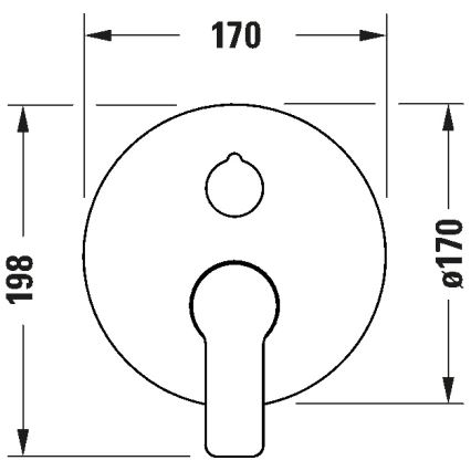 Duravit DC5210012046 - Wannenarmatur für Unterputzmontage D-CODE matt schwarz