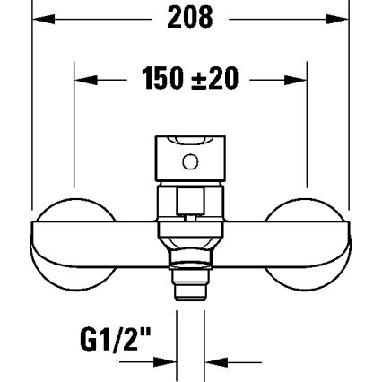 Duravit DC5230001010 - Badewannenarmatur D-CODE, glänzender Chrom