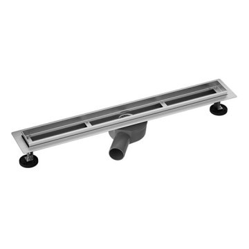 Duschrinne 75 x 7,6 cm, silber/grau