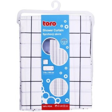 Duschvorhang TORO EASY 178x199 cm weiß/schwarz