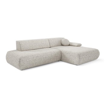Eck-Schlaffunktion-Sitzgarnitur mit Stauraum in L-Form PRATO rechts, beige