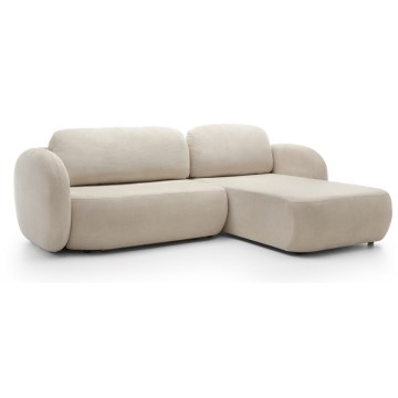 Eck-Schlaffunktion-Sitzgarnitur mit Stauraum OLBIA, rechts, beige