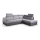 Eck-Schlafsofa in L-Form mit Stauraum MATRIX, grau, rechts