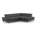 Eck-Schlafsofa MARANO, L-Form, rechts, schwarz