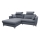 Eck-Schlafsofa mit Stauraum in L-Form HORTA links, dunkelgrau