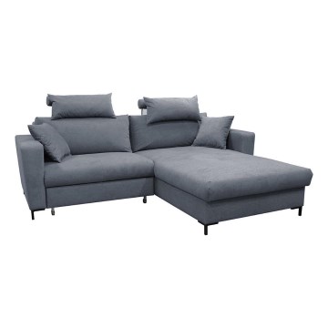 Eck-Schlafsofa mit Stauraum in L-Form HORTA, rechts, dunkelgrau