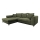 Eck-Schlafsofa mit Stauraum in L-Form LAGOA links grün