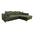 Eck-Schlafsofa mit Stauraum in L-Form LAGOA, rechts, grün