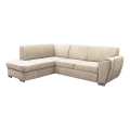 Eck-Schlafsofa mit Stauraum in L-Form SERPA links, beige