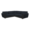 Eck-Schlafsofa mit Stauraum in L-Form VISEU links anthrazit/schwarz
