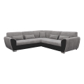 Eck-Schlafsofa mit Stauraum in L-Form VISEU links, grau/schwarz