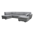 Eck-Schlafsofa mit Stauraum in U-Form SERPA links, grau
