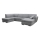 Eck-Schlafsofa mit Stauraum in U-Form SERPA links, grau