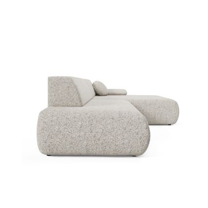 Eck-Schlaffunktion-Sitzgarnitur mit Stauraum in L-Form PRATO rechts, beige