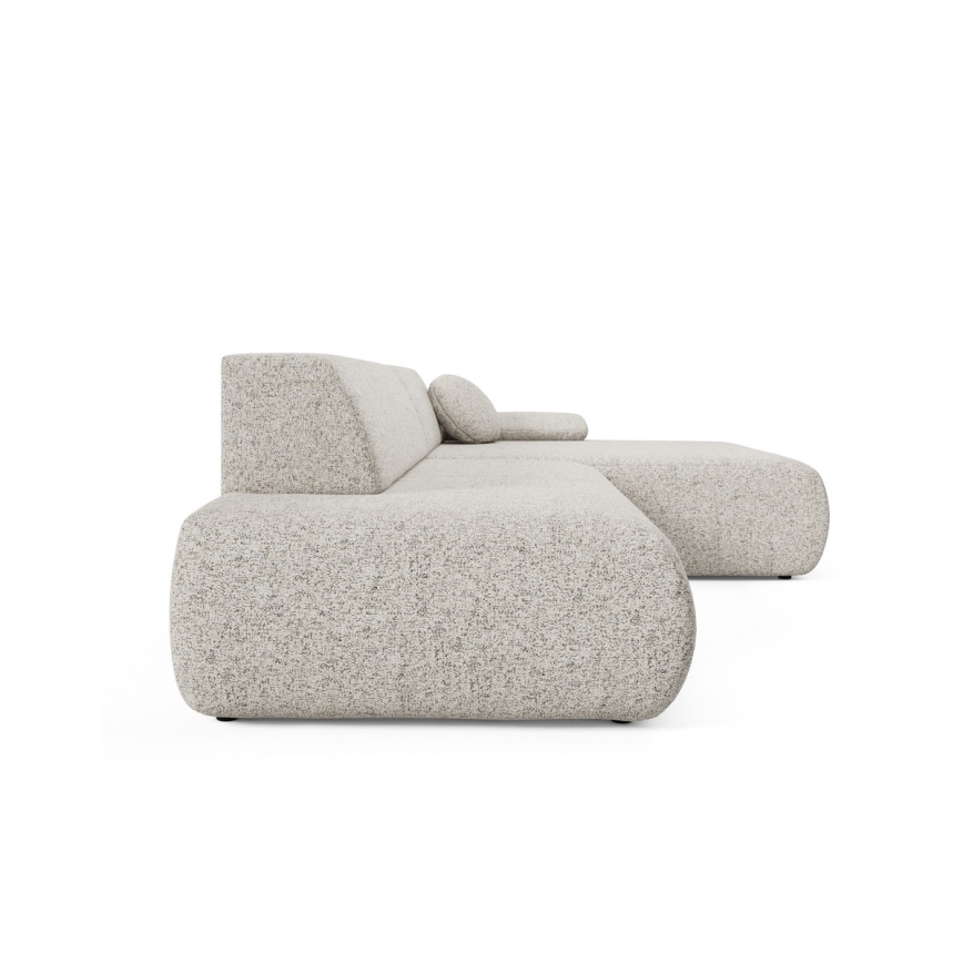 Eck-Schlaffunktion-Sitzgarnitur mit Stauraum in L-Form PRATO rechts, beige