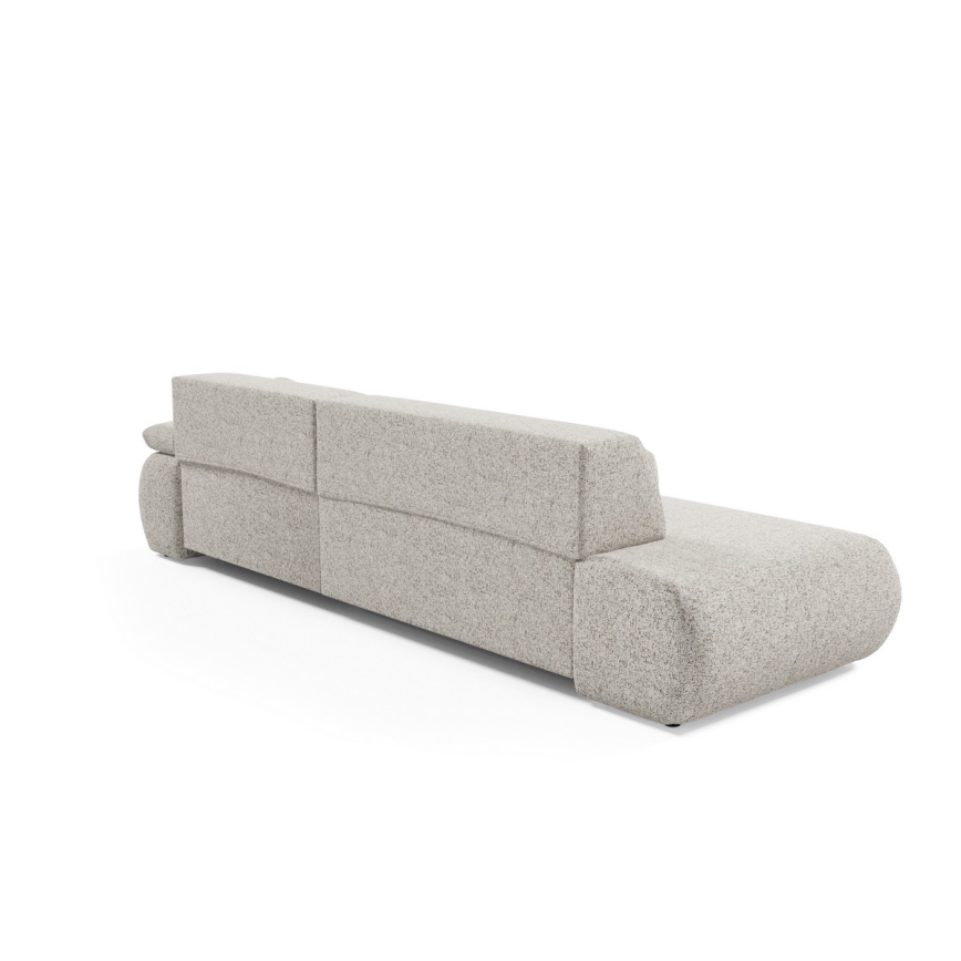Eck-Schlaffunktion-Sitzgarnitur mit Stauraum in L-Form PRATO rechts, beige