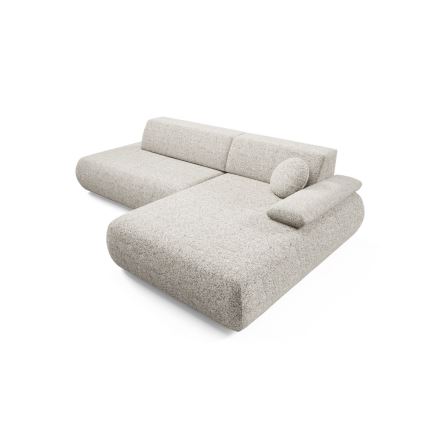 Eck-Schlaffunktion-Sitzgarnitur mit Stauraum in L-Form PRATO rechts, beige