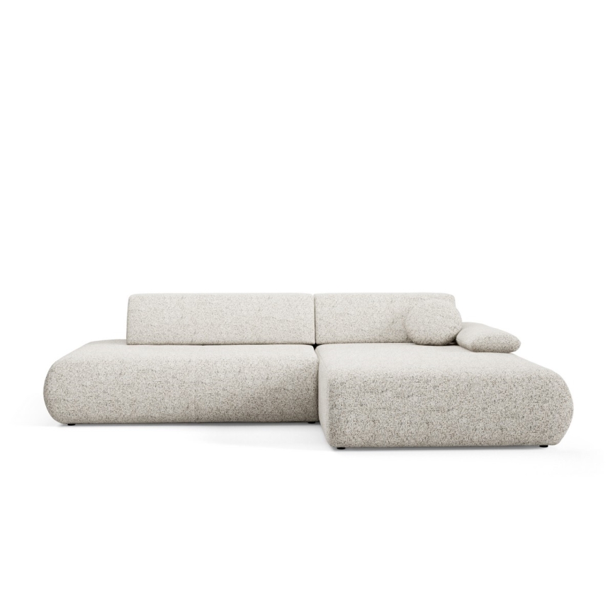 Eck-Schlaffunktion-Sitzgarnitur mit Stauraum in L-Form PRATO rechts, beige