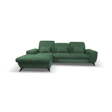 Eck-Schlafsofa mit Stauraum, Polsterbezug, L-Form ALTA links, grün