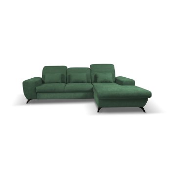 Eck-Schlafsofa mit Stauraum, Polsterbezug, L-Form ALTA rechts, grün